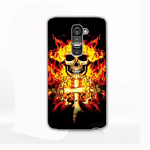 Flame Skull Design Hard Case for LG G2