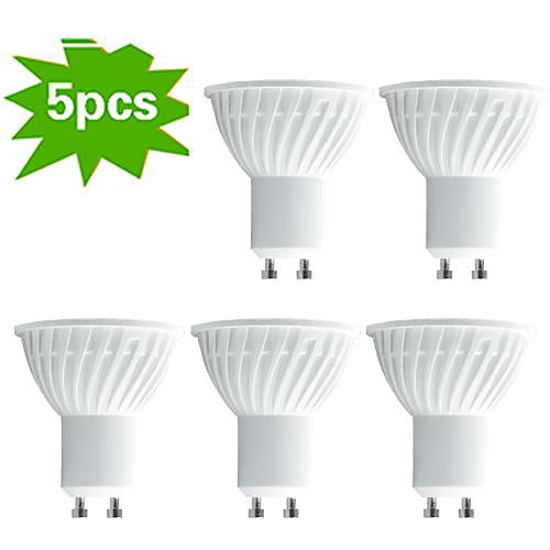 5-Pack HLUX™ LED GU10 5W 42x3014SMD 350lm CRI>80 2700K Warm White Spot Light Bulb (AC220-240V)