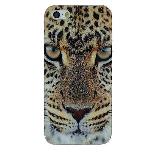 Cheetah Pattern TPU Material Soft Back Cover Case for iPhone 5/5S