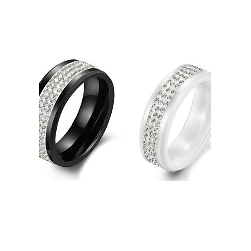 Women's Ceramic Diamond  Ring