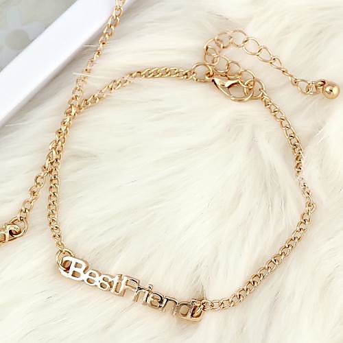 BestFriend Pattern Personable Alloy Bracelet Gold(1Pc)