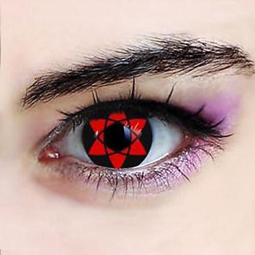 Наруто Саске гексаграмма Sharingan косплей контактные линзы (1 пара)