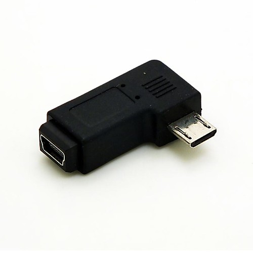 прямоугольная 90 градусов Micro USB мужчина к Mini USB женский расширение адаптер Conventer шнур соединительный кабель бесплатная доставка