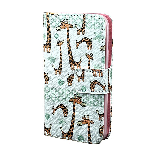 Cute Giraffe PU Leather Full Body Case with Card Holder for LG L90