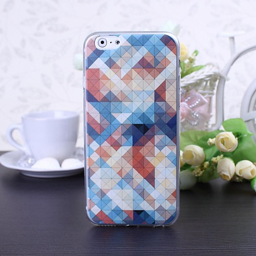 National Style Abstract Geometric I Pattern TPU Soft Case for iPhone 6