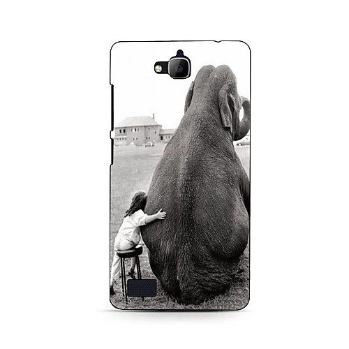 The Girl Elephant Design Hard Case for HuaWei Honor 3C