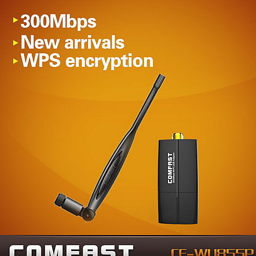 comfast CF-wu855p 2,4 300mbps мини беспроводные 300mbps USB WiFi адаптера антенны