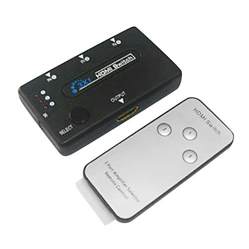 HDMI V1.4 3X1 HDMI Switch(3 in 1 out) Support 1080P