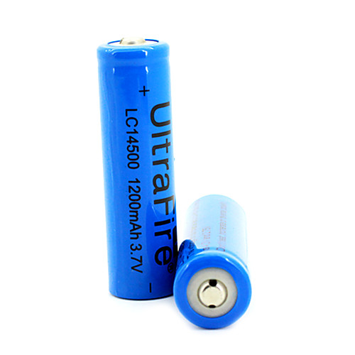 2шт Ultrafire 1200mAh 3.7V 14500 аккумуляторов - белый ebtgp-289867