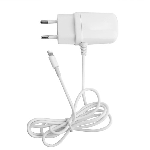 портативный зарядное устройство для iPhone 5 / 5s (8pin, 5V 1A, ЕС Plug, 120см-кабель)