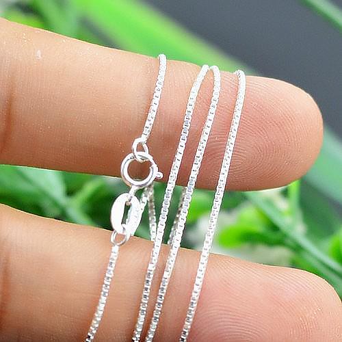 I FREE SILVERUnisex Classic S990 Sterling Silver Chain Necklaces 1 pc