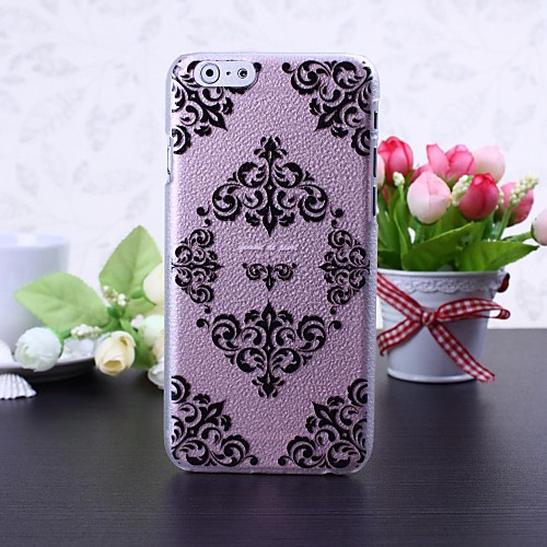 National Style Flowers Pattern Litchi Texture Plastic Hard Case for iPhone 6