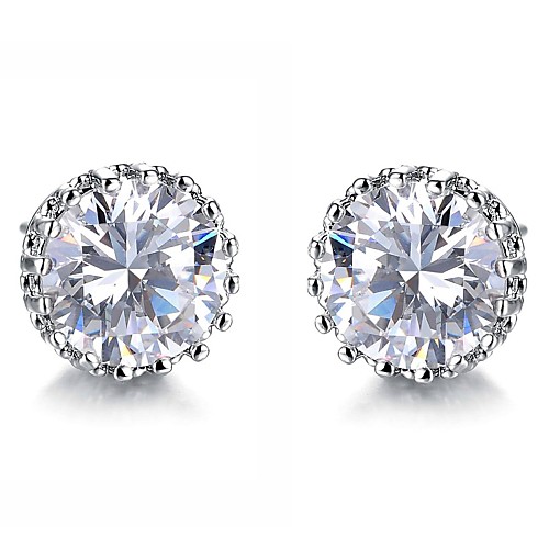 Fashion Jewelry  Crystal Stainless Steel Stud Earrings (1 Pair)