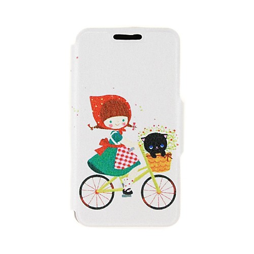 Kinston Flower Girl Pattern PU Leather Full Body Cover with Stand for Nokia Lumia 520