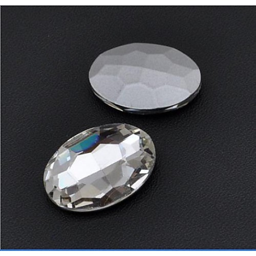 3020MM Fashion Cellphone Beauty Oval Transparent Acrylic Faceted Sticky Rhinestones Gems(5 Pcs)