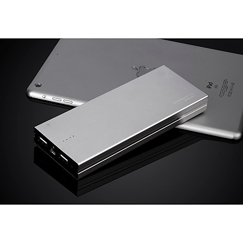 Shaddock 20000mAh  Universal Power Bank External Battery for iPhones/ Samsung/ Cellphones/Mobile Devices (Silver)