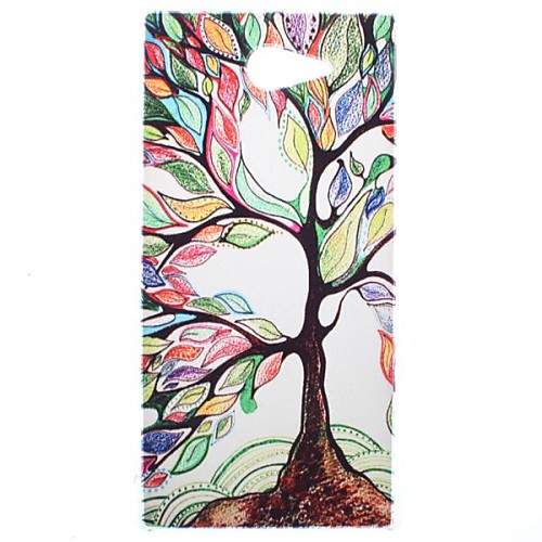 Colorful Tree of Life Transparent Pattern PC Hard Case for Sony Xperia M2 S50h