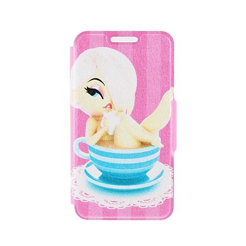 Kinston Bathing Girl Pattern PU Leather Full Body Case with Stand for Huawei P6