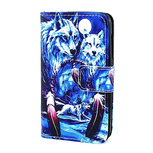 Wolf in Dream Catcher  Pattern Full Body Case with Card Holder  for Lumia 530