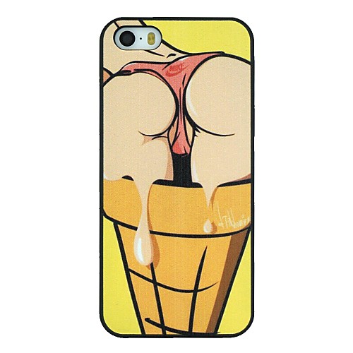 The Sexy Girl Ice Cream Pattern PC Hard Back Cover Case for iPhone 5/5S