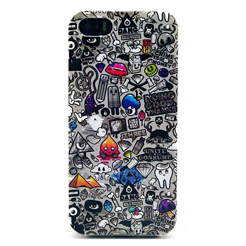 Crasy Pattern Мусор Силиконовые Мягкий чехол для iPhone5