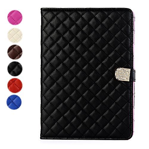 Grid Pattern PU Leather Case with Stand for iPad Air (Assorted Colors)