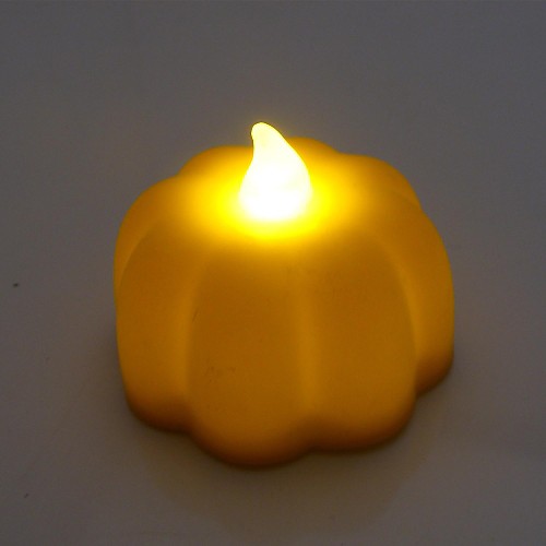 мини стиль тыква Хэллоуин пламени мерцают привело свечу с желтым светом
