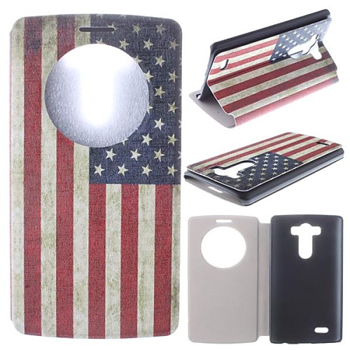 American Flag Pattern PU Leather Full Body Case with Stand for LG G3