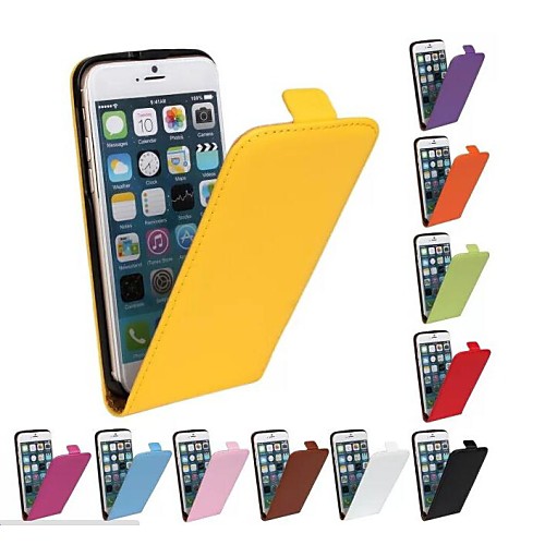 Fashion Simple Style Genuine Leather wallet fliper case for iphone 6 Plus 5.5 with Stand Card Slot (Assorted Color)