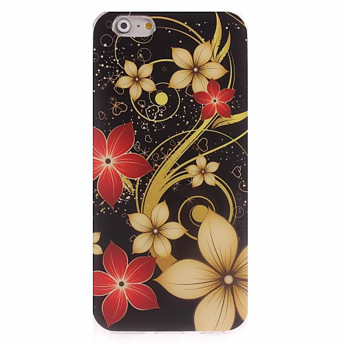 Red Flower Design Soft Case for iPhone 6