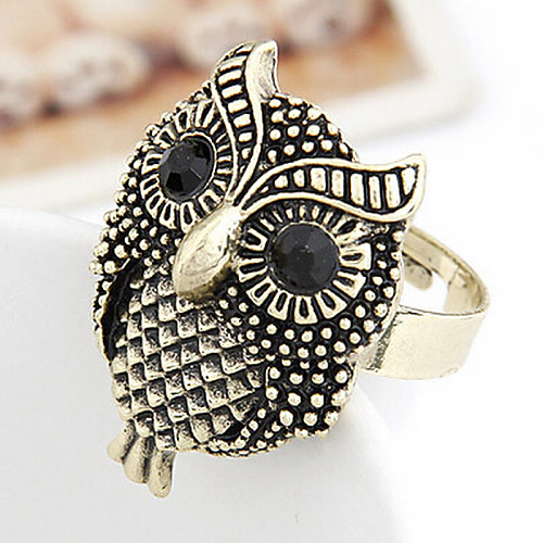 Fashion Adjustable Owl Shape Statement Ring(1 Pc)