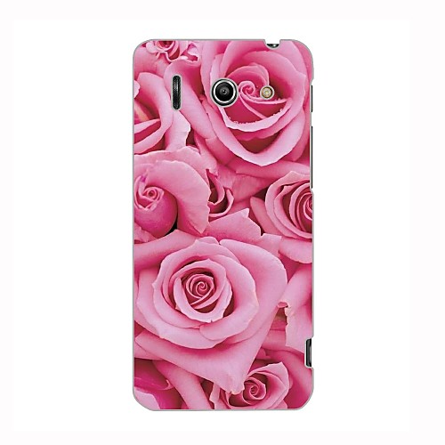 Pink Rose Design Hard Case for HuaWei G510