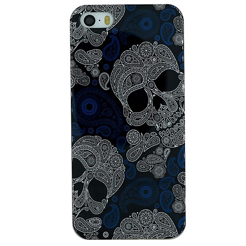 Skulls Pattern TPU Material Soft Back Cover Case for iPhone 5/5S