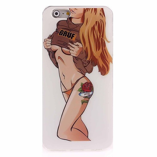 Rose Tattoo Woman Design Soft Case for iPhone 6