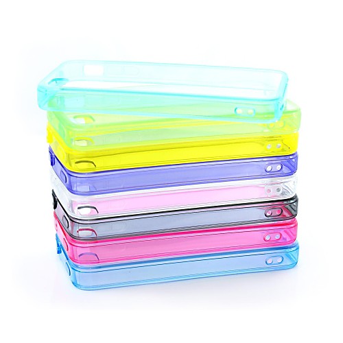 XUNDD Solid Color TPU Transparent Set of Cases Non-Slip Soft Case for iPhone 4/4S