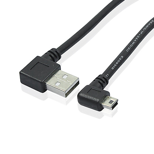 XMW 0.25м 0.82ft Mini USB мужчина к USB 2.0 мужского кабель-удлинитель USB с левого поворота на 90 градусов бесплатная доставка