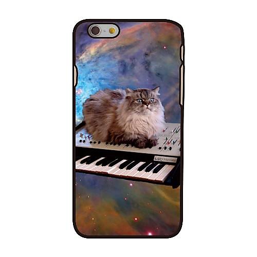 Piano Cat Style Plastic Hard Back Cover for iPhone 6