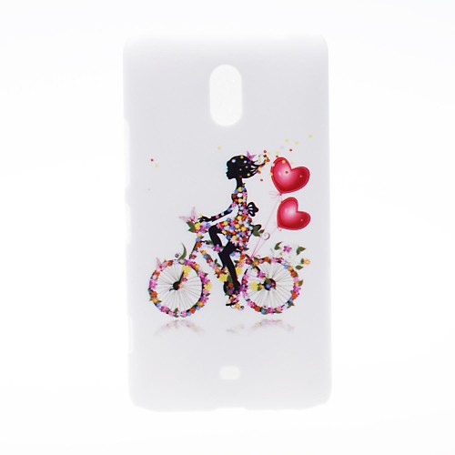 Kinston Bike Girl Pattern Plastic Hard Case for Nokia Lumia 1320