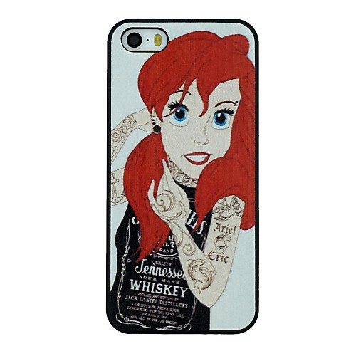 The Fahion Red Hair Girl Pattern PC Hard Back Cover Case for iPhone 5/5S