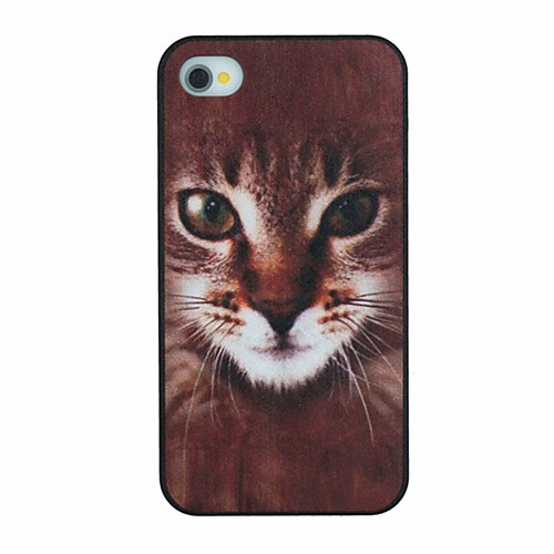 Brown Cat Pattern PC Hard Back Cover Case for iPhone 4/4S