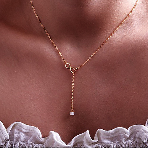 классический 8 форма перлы крошечный кулон ожерелье (1 шт)