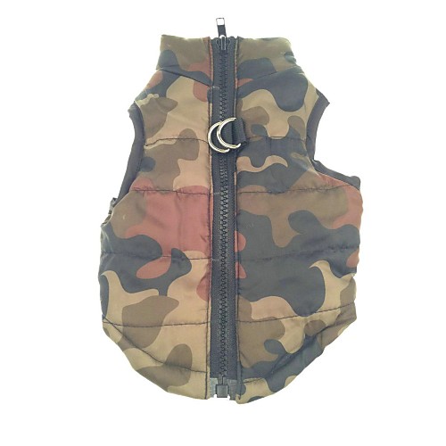 Warm Camouflage Style Cotton-Padded Vest for Pets Dogs (Assorted Sizes)