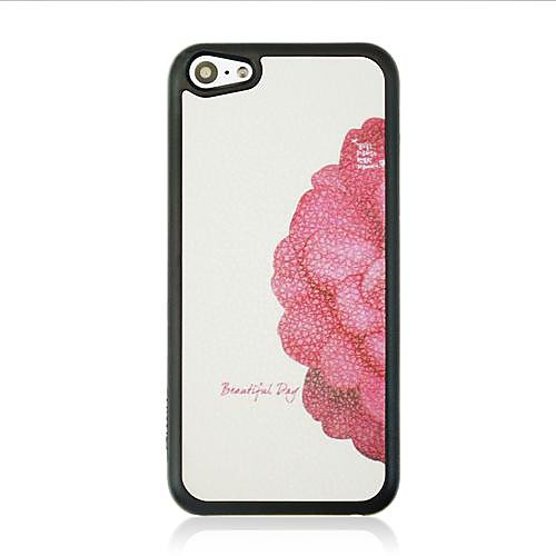 Half The Flowers Leather Vein Pattern Hard Case for iPhone 5C