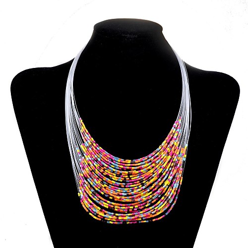 luremebohemian красочные шарики ожерелье