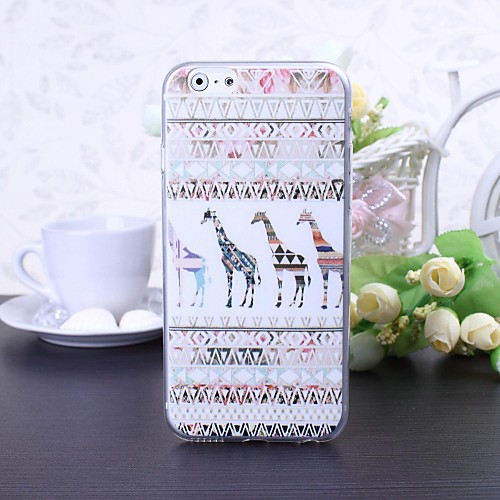 Cartoon Giraffe Pattern TPU Soft Case for iPhone 6