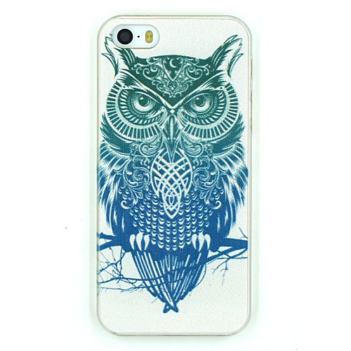 Solemn Owl Pattern PC Hard Back Cover Case for iPhone 5/5S