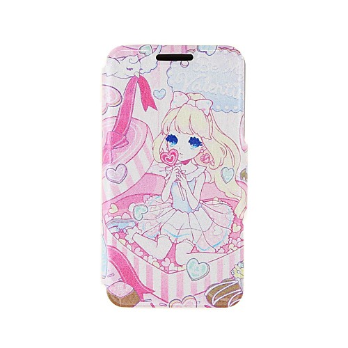 Kinston Gift Girl Pattern PU Leather Full Body Cover with Stand for Nokia Lumia 520