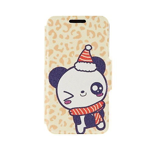 Kinston Winter Panda Pattern PU Leather Full Body Cover with Stand for Nokia Lumia 520