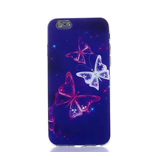 Colorful Butterflies Pattern Silicone Soft Cover for iPhone 6