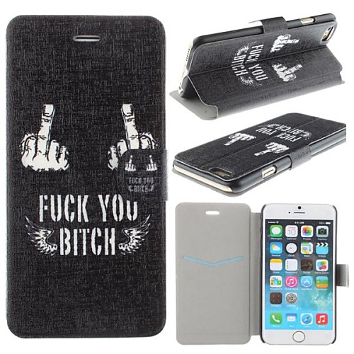 Personality Fingers Pattern PU Leather Full Body Cover with Card Slot for iPhone 6